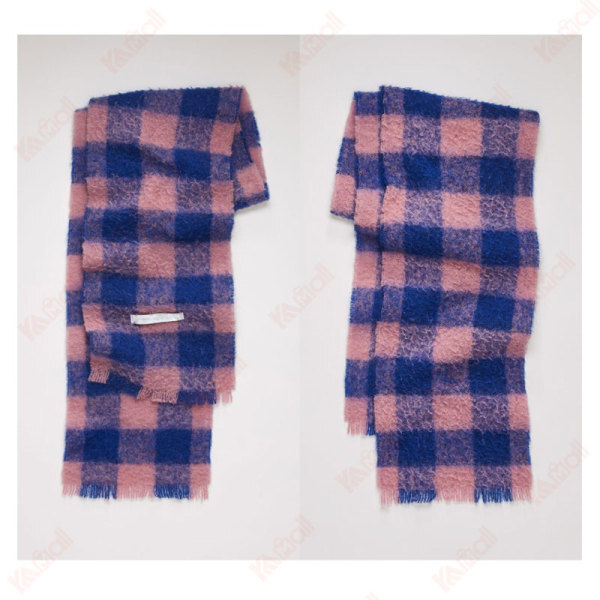 mens scarf plain weave pink